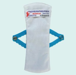 Protège-slip lavable long dentelle – Éventail Bleu