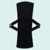 Protège-slip lavable long dentelle - Noir